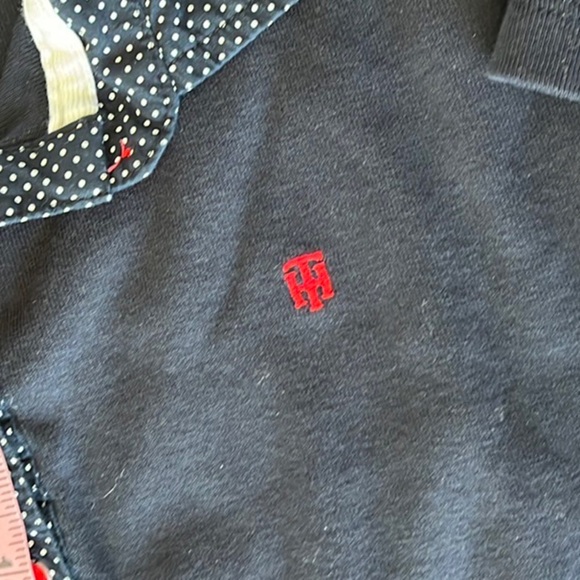 Tommy Hilfiger Polo Dress Womens Large Navy Tennis Preppy Polka Dot Collar‎ - Picture 7 of 12